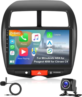 Image de Autoradio – Système de navigation Android de 10,1 pouces avec écran tactile, Bluetooth et caméra de recul