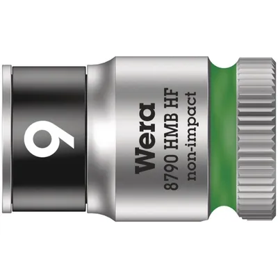 Produktbild von Wera Steckschlüsseleinsatz 6-kant 3/8" 9mm mit Haltefunktion , 05003743001
