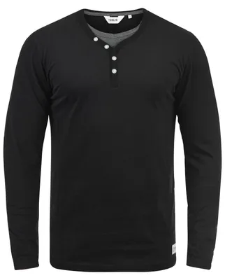 Produktbild von SOLID SDDoriano Herren Longsleeve Langarmshirt Shirt mit Grandad-Ausschnitt Baumwollmischung Regular fit