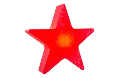 Produktbild von 8 seasons - Shining Star Merry Christmas rot Durchmesser 60 cm