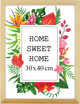 Obrázok produktu pre MG Design rám na obrazy 30 x 40 cm - prírodná farba, z dreva, s akrylovým sklom - na vertikálne alebo horizontálne zavesenie/stojan, na fotografie