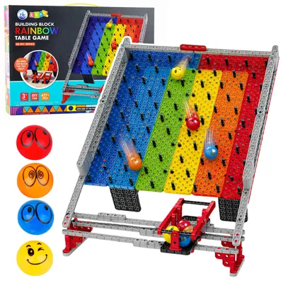 Obrázek produktu pro Rainbow Board Blocks Ball Track Slide Hra na chytání míčků 477 ks.