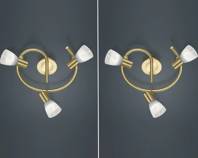 Produktbild von 2er SET 3-flammige LED Deckenstrahler Rondell, Designklassiker Wohnzimmer & Flur
