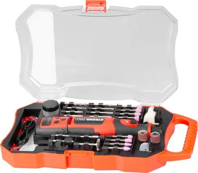 Image de Outil rotatif Strend Pro, mini, droit, percage et meulage, 8 V, 1500 mAh, avec accessoires