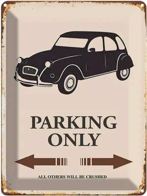 Produktbild von vianmo Blechschild 40x30 cm Auto Parking only all others