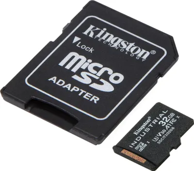 Zdjęcie produktu dla Kingston Technology Karta 32GB microSDHC Industrial C10 A1 pSLC + adapter SD, 32 GB, MicroSDHC, Klasa 10, UHS-I, 100 MB/s, 80 MB/s