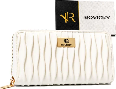 Obrázek produktu pro Rovicky dámská peněženka bílé 19x10 cm, horizontální, zip
