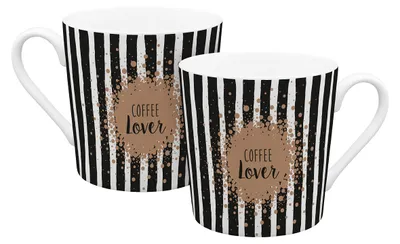 Kaffeebecher 350 ml Porzellan Schwarz spülmaschinenfest mikrowellengeeignet