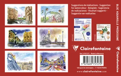 Obrázek produktu pro Clairefontaine 975727C, Vícebarevný, 300 g/m², 10 listy