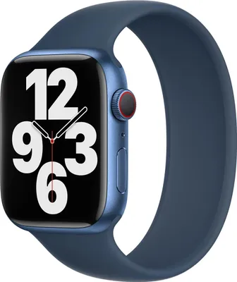Produktbild von Silikon Solo Loop für Apple Watch Series 1 - 11 / SE / Ultra (44/45/46/49 mm) - Größe 4 - Abyss Blue