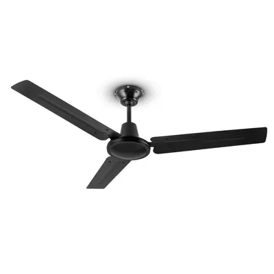 Produktbild von Klarstein Spin Doctor - Deckenventilator, 3 Flügel, Durchmesser: 48" / 122 cm, Luftdurchsatz: 9963 m³/h, 56 W, 3 Geschwindigkeiten, separate Wandsteuerung, Korpus: Edelstahl, schwarz