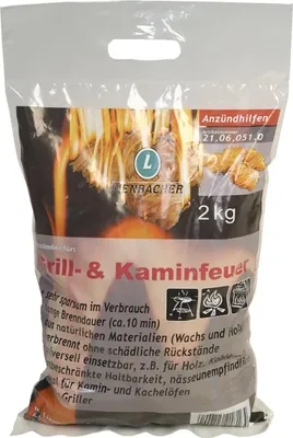 Immagine prodotto di sacco da 2 kg di accendifuoco Accendino per caminetto Accendino per barbecue Accendino per barbecue e fuoco aperto