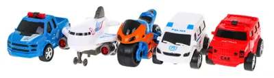Obrázek produktu pro Sada 5 motorových vozidel pro děti 3+ Auta Motorka Letadlo