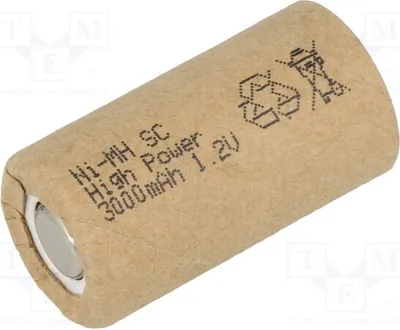 Produktbild von 1x Batt: Ni-MH 1,2V Ø22x42mm JJJ BATTERY SC300 SC Aus 3000mAh SubC
