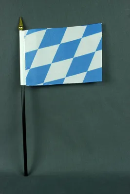 Produktbild von Flagge am Stab Bayern nur Raute 10x15 cm Handflagge Stockflagge Fähnchen