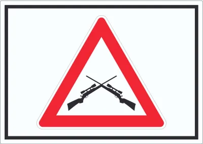Produktbild von Achtung Schusswaffengebrauch Aufkleber Symbol A7 (74x105mm)