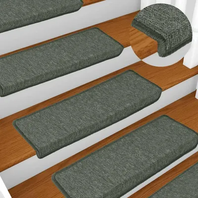 Produktbild von vidaXL Stufenmatten 30 Stk. 65x21x4 cm Dunkelgrün Rechteckiger Rand