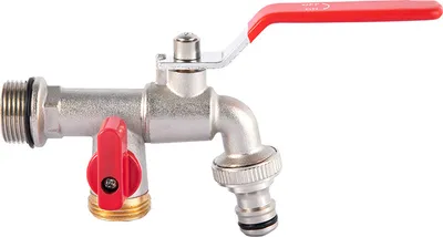 Obrázek produktu pro INF Venkovní faucet s jedním výstupem, 3/4palcový samčí vstup, 3/4palcový výstup Červené