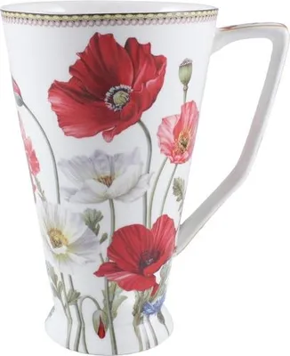 Image de Home Elements Mug Poppies blanc