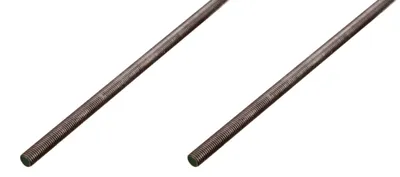 Image de Alberts, 2 barres filetées, acier inoxydable, filetage M6, longueur 1 mètre