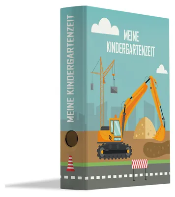 Produktbild von Friendly Fox Kindergarten Ordner, DIN A4 Bagger Sammelordner, Kindergarten Portfolio Ordner, Meine Kindergartenzeit, für bis zu 350 Blatt