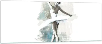 Produktbild von Bilder auf glas - Einteilig - Ballerina Tanz Frau - 140x50cm - Glasbilder - Wandbilder - Bilder - zum Aufhängen bereit - Wanddekoration aus Glas - Glas Bilder - Wandbild auf Glas - GAB140x50-4953