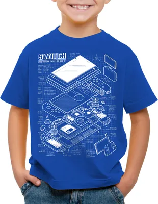 Produktbild von style3 Blaupause Switch Kinder T-Shirt pro gamer konsole joypad