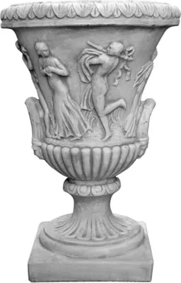 Produktbild von Casa Padrino Barock Garten Deko Blumentopf Antik Grau Ø 56 x H. 85 cm
