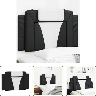 Produktbild von The Living Store Kopfteil-Kissen Schwarz und Weiß 80 cm Kunstleder