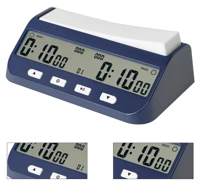 Produktbild von 4-in-1 Schachuhr Digitaler Schachtimer Professioneller Schachuhr-Timer mit Zeit, Bonus,Verzögerung,Zug,Countdown, Hochzählen, Alarm, Verzögerungsfunk