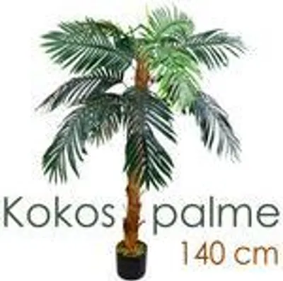 Produktbild von Umelá palma veľká umelá palma umelá rastlina palma umelá ako skutočná plastová rastlina balkón kráľovská palma kokosová palma deco 140 cm vysoká Decovego