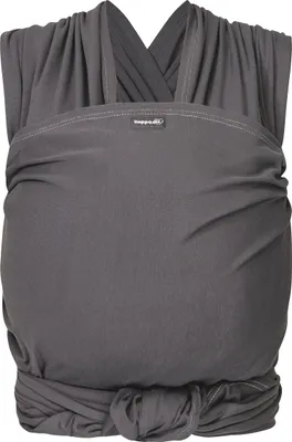Produktbild von HOPPEDIZ Babytragetuch Elastisches Tragetuch für Neugeborene ab Geburt - aus 100 % Baumwolle anthrazit 4,60 x 0,50 m