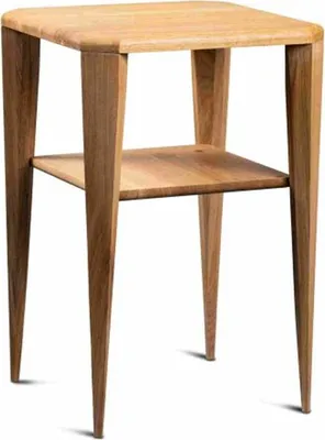 Produktbild von Beistelltisch >Bell 1< in Wildeiche, Massivholz - 40x60x40cm (BxHxT)