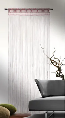 Produktbild von Fransenstore mit Stangendurchzug von Albani: Größe (HxB): 245x90cm Farbe: Rosa