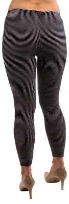 Produktbild von HERMKO 1672005 warme Damen Thermo-Leggings in Ringel-Optik, Größe:36/38 (S), Farbe:Marine Ringel