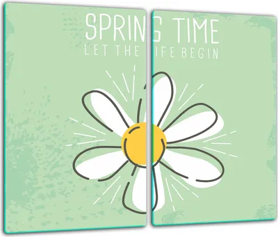 Produktbild von Herdabdeckplatten Glaskeramikkochfeld-Abdeckung Spritzschutz Glas 60x52cm Blume