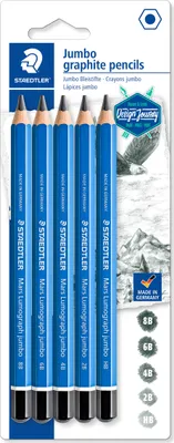 Obrázek produktu pro Tužka Mars® Lumograph® 100J Jumbo assorted modrá BK s 5 ks assorted