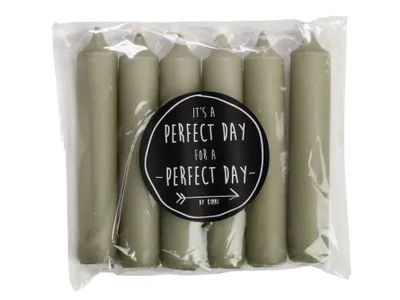 Produktbild von Rustik Lys - Geschenkset Tafelkerzen 'Rustik Lys' (Eukalyptus, 6er-Set)