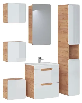 Immagine prodotto di Mobili bagno di design Set 6 pezzi mobile lavabo illuminazione