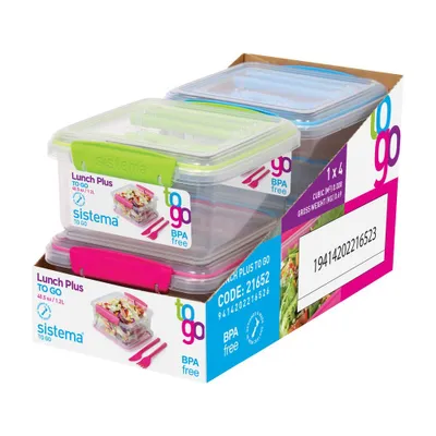 Produktbild von Sistema Hermetischer Essenbehälter mit Besteck Sistema To Go 1.2 Liter 21652