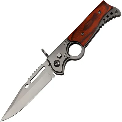 Image de Couteau Pliant Outdoor QS-41031 - Marron, Pratique et Élégant KP41031