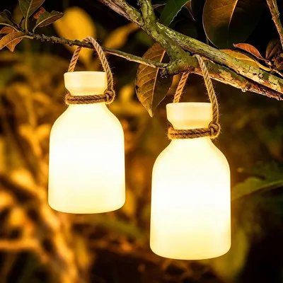 Produktbild von 2er Tischlampe kabellos mit Fernbedienung,Tragbare LED Nachtlicht,16Farben,Aufhängbar dimmbare Campinglampen,USB-Aufladung Nachttischlampe wasserdicht