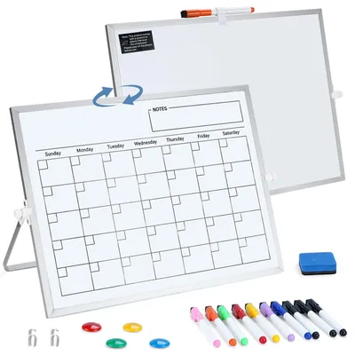 Productafbeelding van Whiteboard 40x30 cm, magnetisch, maandplanner, draaibaar, voor kantoor