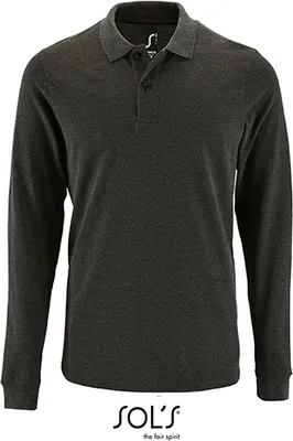 Obrázek produktu pro SOLs 02087 | Pánská polokošile s dlouhým rukávem Perfect - barva: Ash (Heather) - velikost: XL