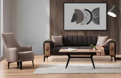 Produktbild von Edle Sofagarnitur Moderne Couchen Dreisitzer Sessel Sofas Luxus Möbel