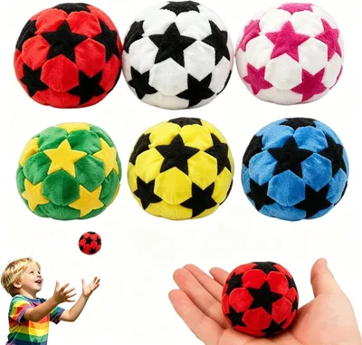 Obrázok produktu pre Balenie 6 kusov futbalových lôpt na žonglovanie, ručne vyrobené s geometrickým vzorom, vhodné na tréning futbalu pre dospelých, do parku a na párty