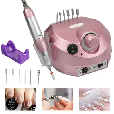 Produktbild von Elektrische Nagelfräser 30000 U/Min, Professionelle Nagelfeilen Set Maniküre Pediküre Nagelfeile mit 6 Bohrern Nagelschleifer für Salon, Heimgebrauch