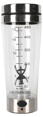 Produktbild von 500 ml elektrische Shaker-Flasche, automatischer Mischbecher, langlebiger, vielseitiger Protein-Shaker-Becher für die Schule im Homeoffice