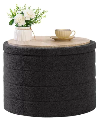 Zdjęcie produktu dla Pufa do przechowywania Składana - Szara - 56 x 56 x 40 cm - Nośność 150 kg