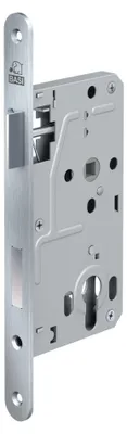 Produktbild von BASI - Zimmertürschloss - ES 928 PZW - DIN Rechts/Links - Rundstulp 20 mm - Edelstahl - Falle/Riegel Aluminium - nach EN 12209:2016-10 - 9280-5510